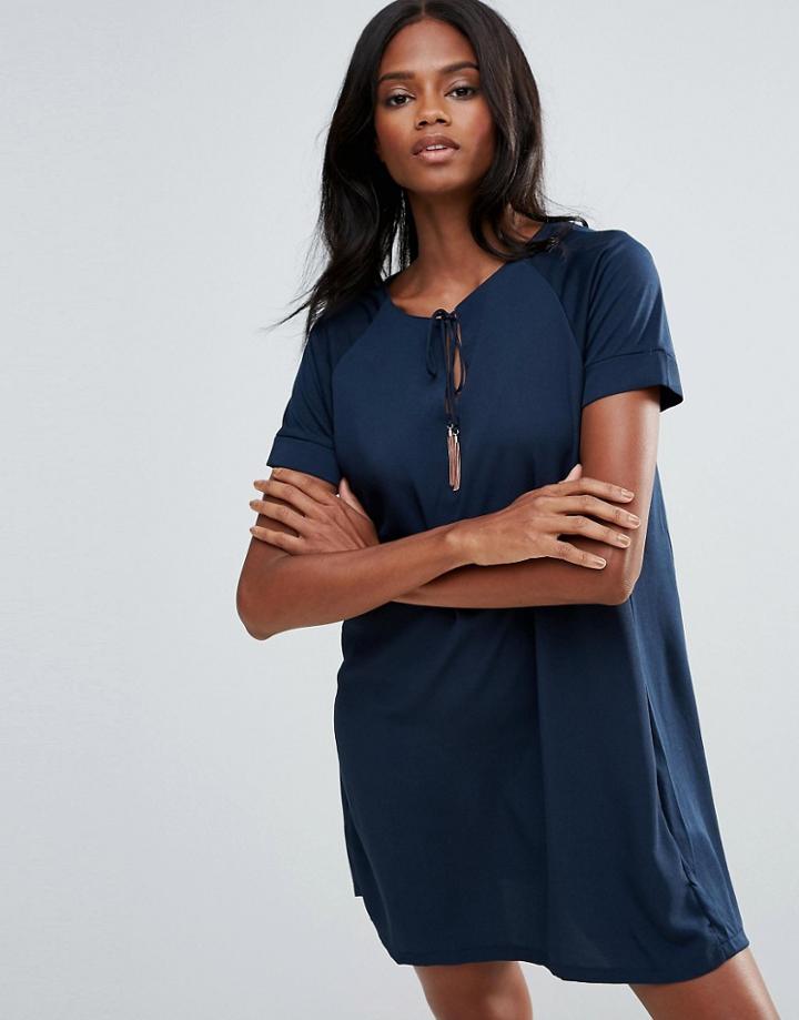 First & I Dress With Tassle Detail - Blue