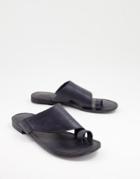 Free People Sant Antoni Sandals With Toe Strap-black