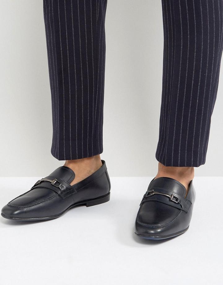 Kg By Kurt Geiger Melton Loafers In Navy Suede - Blue