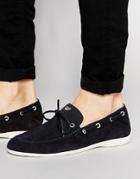 Armani Jeans Suede Loafers - Blue