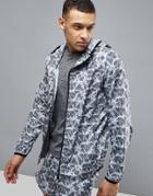 Ki5-a Slate Training Jacket In Fraction Print - Black