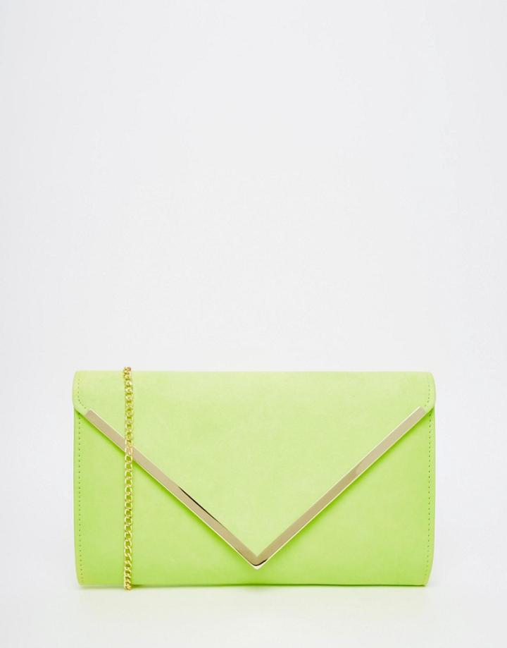 Aldo Structured Foldover Clutch Bag In Lime Green - Varina Lime 68