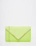 Aldo Structured Foldover Clutch Bag In Lime Green - Varina Lime 68