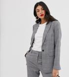 Y.a.s Tall Thesis Check Two-piece Blazer - Gray
