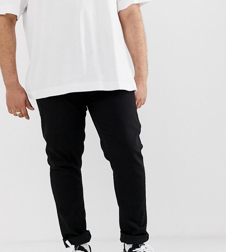 Asos Design Plus Recycled Skinny Jeans In Black - Black