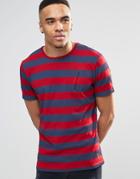 Ringspun Cruz Stripe T-shirt - Red