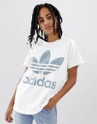 Adidas Originals Adicolor Big Trefoil T-shirt - White