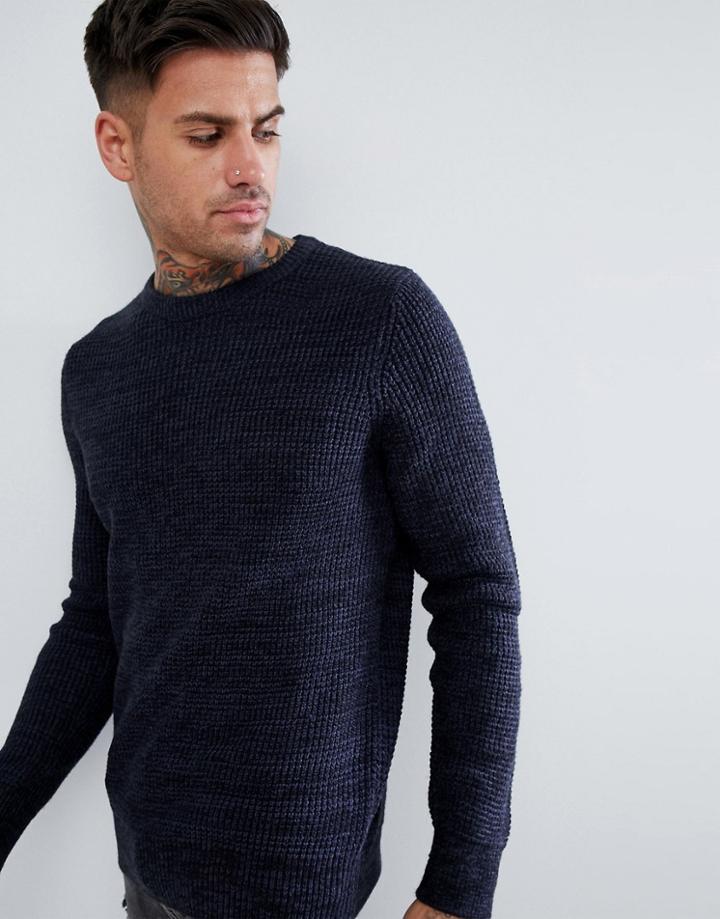New Look Crew Neck Sweater In Navy - Navy