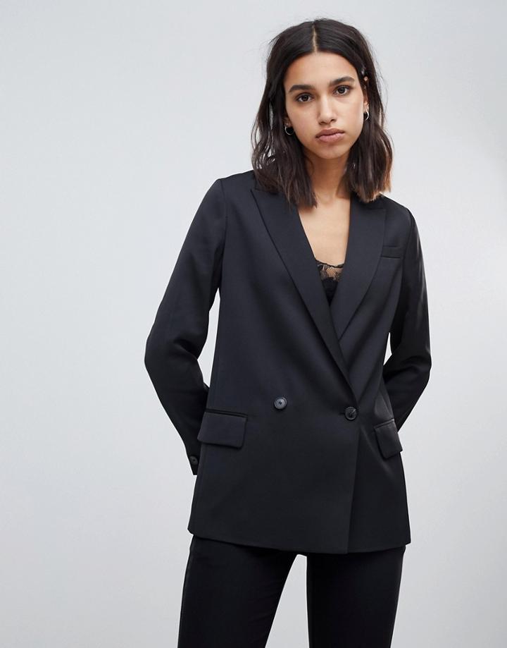 Allsaints Jelsa Satin Blazer - Black