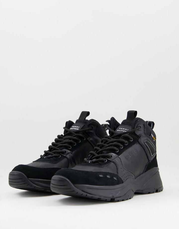 Tommy Hilfiger High Sneaker Boots In Black