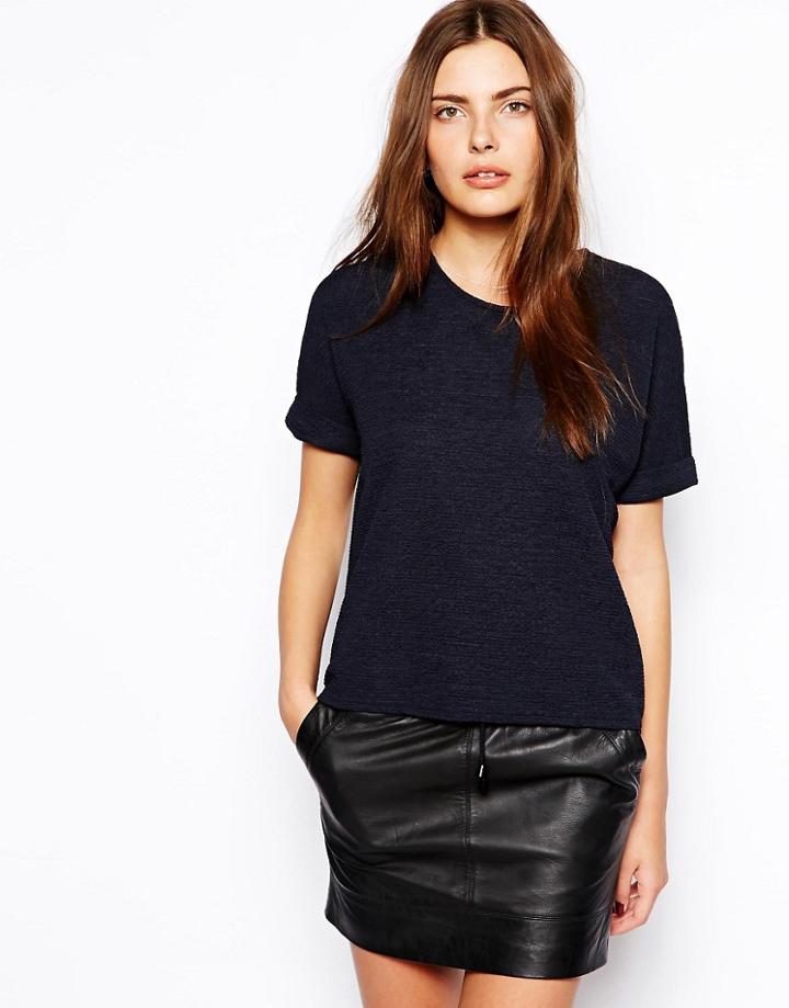 By Zoe Stretch Boxy T-shirt - Marine