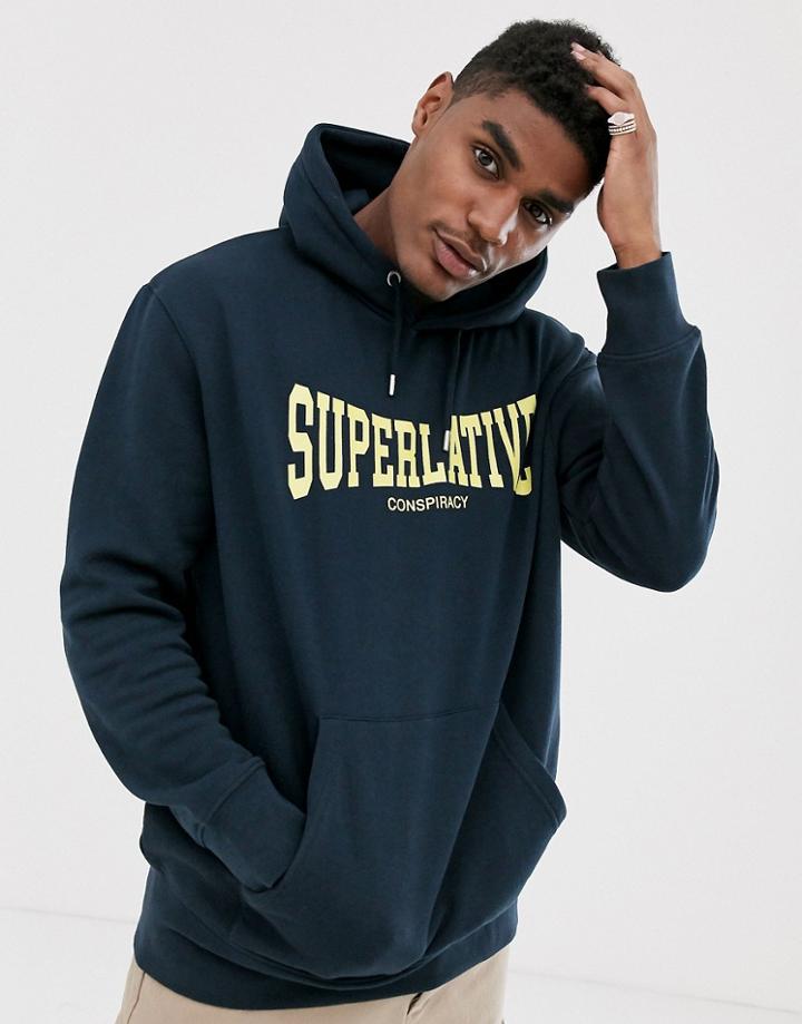 Wesc 90s Mike Superlative Hoody-navy