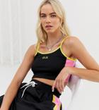 The Ragged Priest Cami With Embroidered Slogan Two-piece - Black