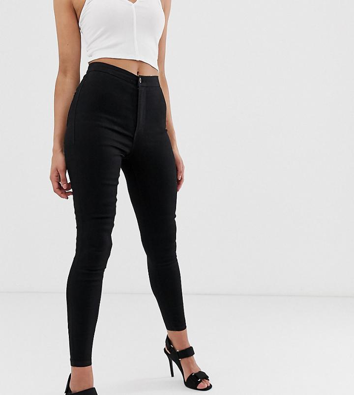 Liquor N Poker High Waisted Spray On Jeans-black