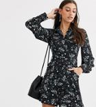 Fashion Union Tall Long Sleeve Shirt Dress With Balloon Sleeve