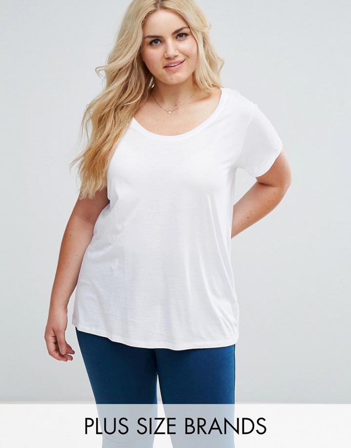 New Look Plus Voop T-shirt - White