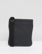 Versace Jeans Flight Bag In Black With Logo - Black