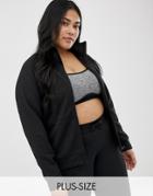 Only Play Curvy Zip Up Sweater - Black