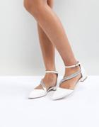 Asos Lets Get Married Bridal Embellished Ballet Flats - Cream