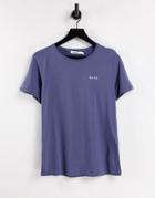 Na-kd Logo Print T-shirt In Blue-blues