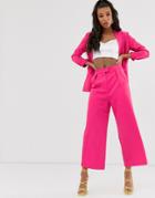 Saint Genies Tailored Wide Leg Pants In Hot Pink