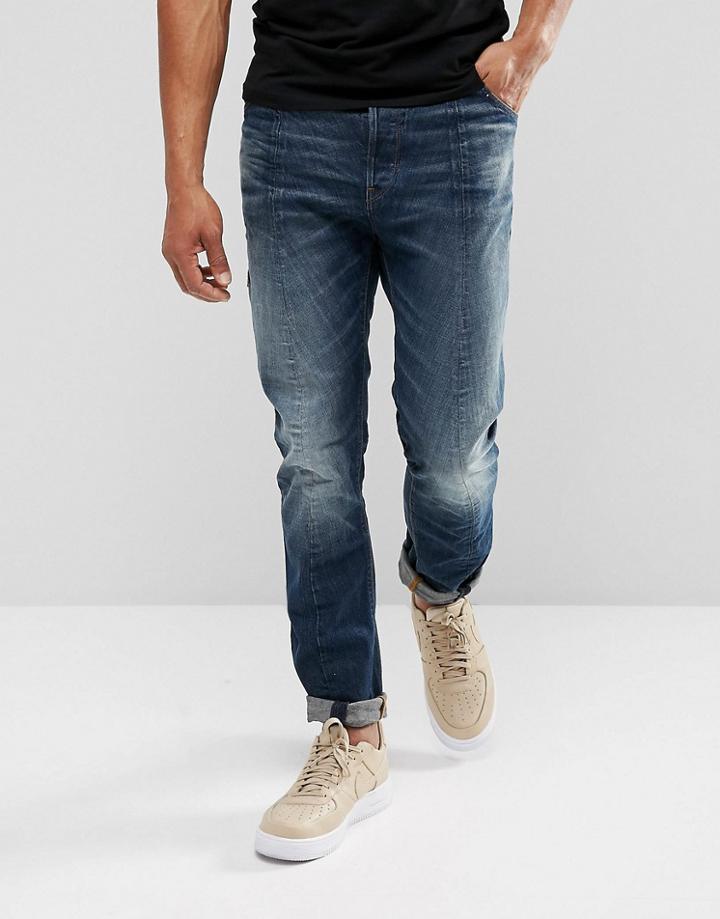 G-star Lanc 3d Tapered Jeans Dark Aged - Blue