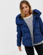 Only Mari Tube Quilted Jacket - Blue