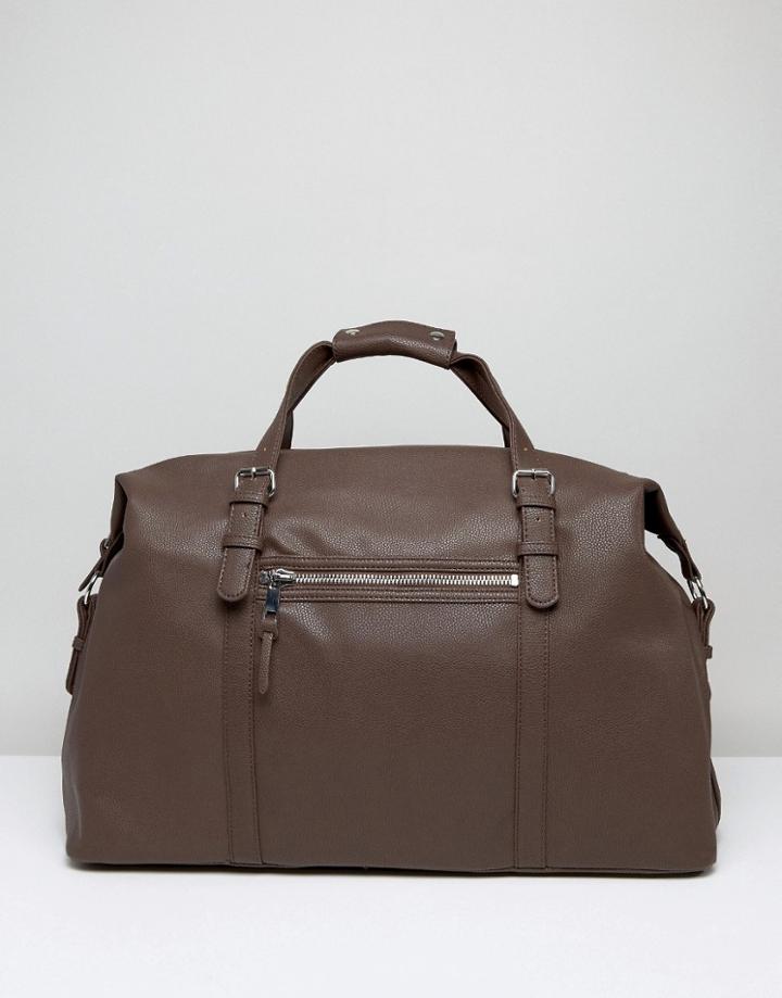 New Look Carryall Bag In Dark Brown - Brown