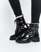Asos Allaby Biker Ankle Boots - Black Box