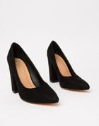 Truffle Collection Pointed Block Heels-black
