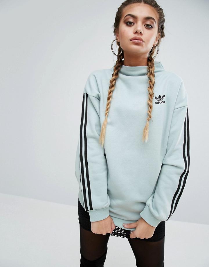 Adidas Three Stripe Sweatshirt - Green