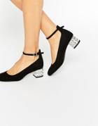 New Look Emebllished Block Heeled Shoe - Black