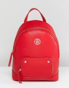 Tommy Hilfiger Stripe Strap Logo Backpack - Red