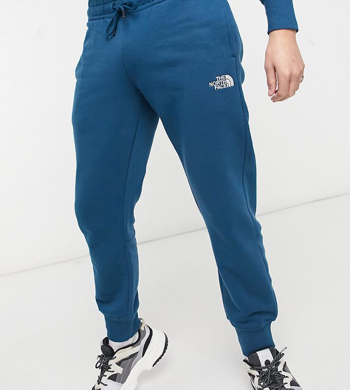 The North Face Fleece Sweatpants In Blue Exclusive At Asos-blues