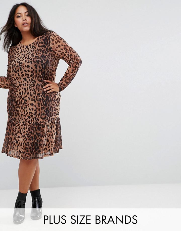 Junarose Leopard Print Dress - Multi