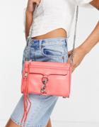 Rebecca Minkoff Clasp Chain Detail Crossbody Bag In Peach-orange