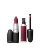Mac Powder Kiss Lip Kit: Like Mother - Burning Love (save 30%)-purple