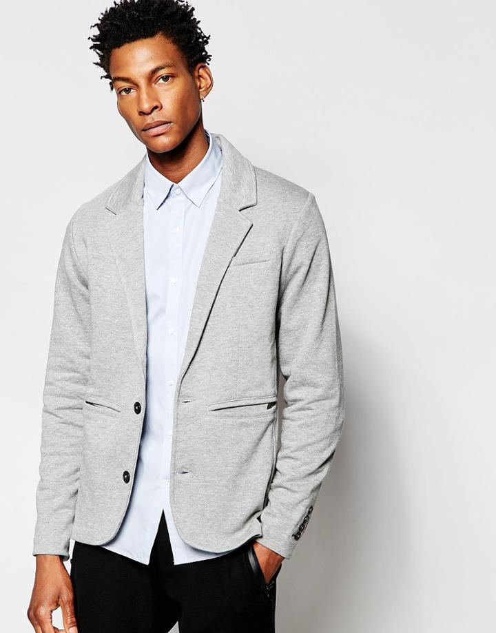 Selected Skinny Fit Blazer - Gray