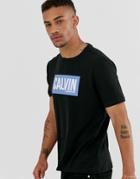 Calvin Klein Jeans Re-issued Boxed T-shirt In Black
