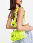 Ego Tate Pouch Cross Body Bag In Lime Patent-green