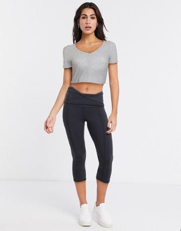 Free People Hang Ten High Rise Leggings-black