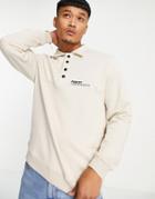 Parlez Vincent Button Down Sweatshirt In Ecru-white