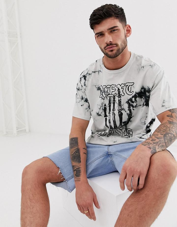 Pull & Bear Tie Dye T-shirt In Black - Black