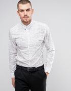 Selected Homme Slim Printed Shirt - White