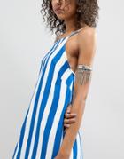 Asos Design Beaded Chain Arm Cuff - Silver