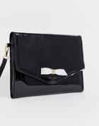 Ted Baker Cersei Patent Envelope Clutch - Black