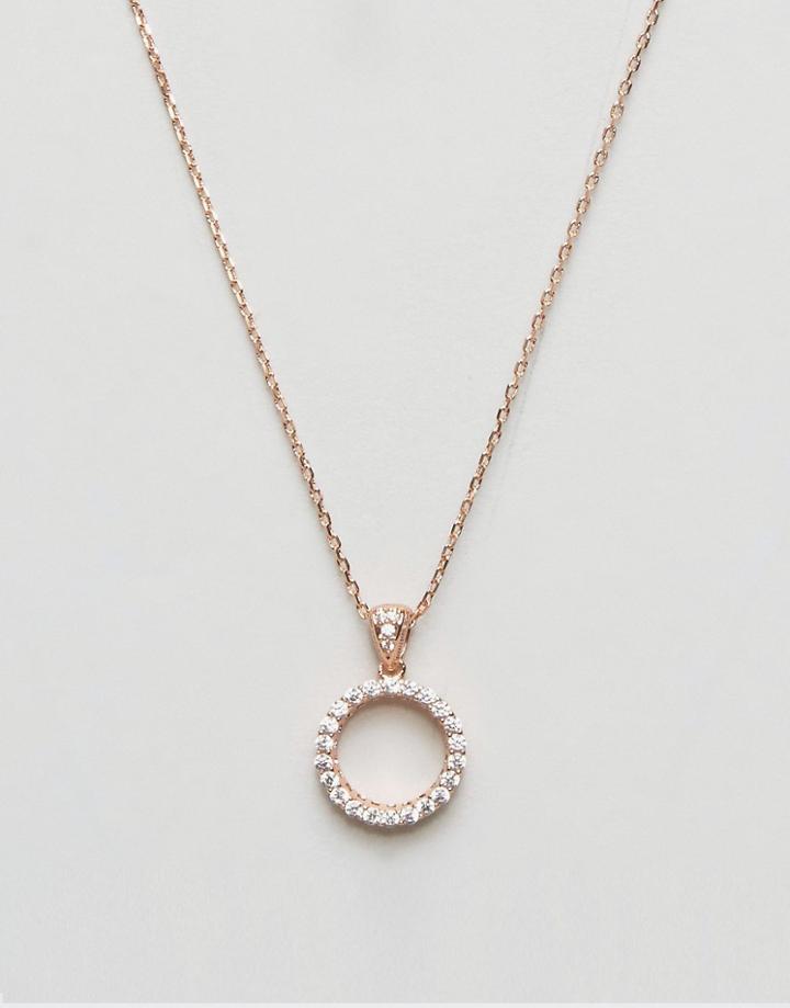 Nylon Hoop Circle Necklace - Gold
