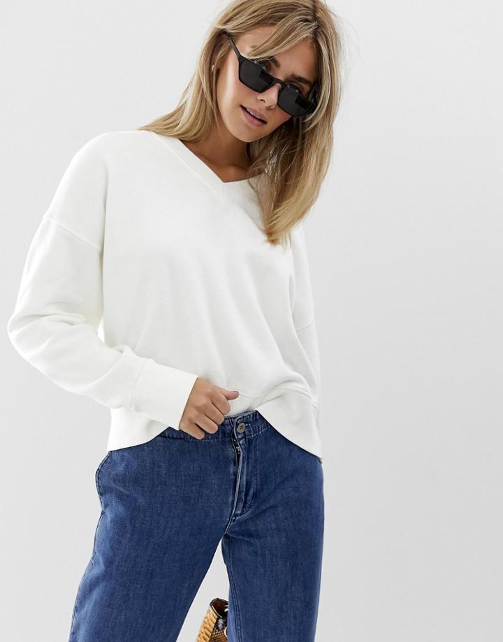 Mads Norgaard Sweatshirt In Organic Cotton - White
