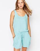 Sundry Block Colour Playsuit - Fiji Blue