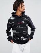 Volcom Nothing More Hoodie With All Over Print In Black - Black